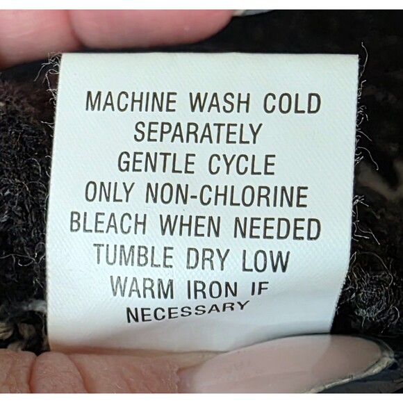 Trash Nouveau Shawl Collar Pullover Sweater — Black & Gray Aztec Knit — XL 2000s - Picture 10 of 11